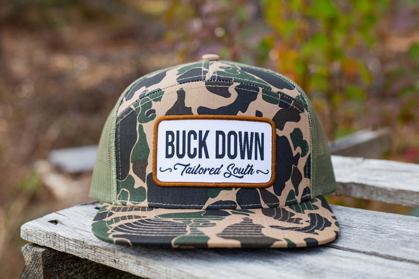 TS157B Buck Down Patch 7p Old School Camo/Loden
