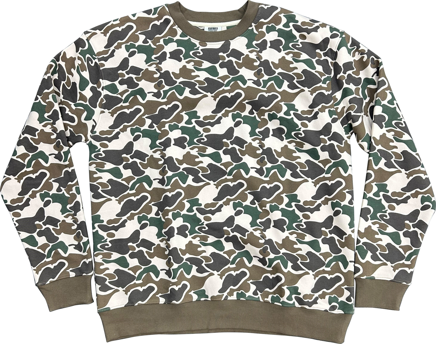 102 Brown Camo Crew - Embroidered Left Chest