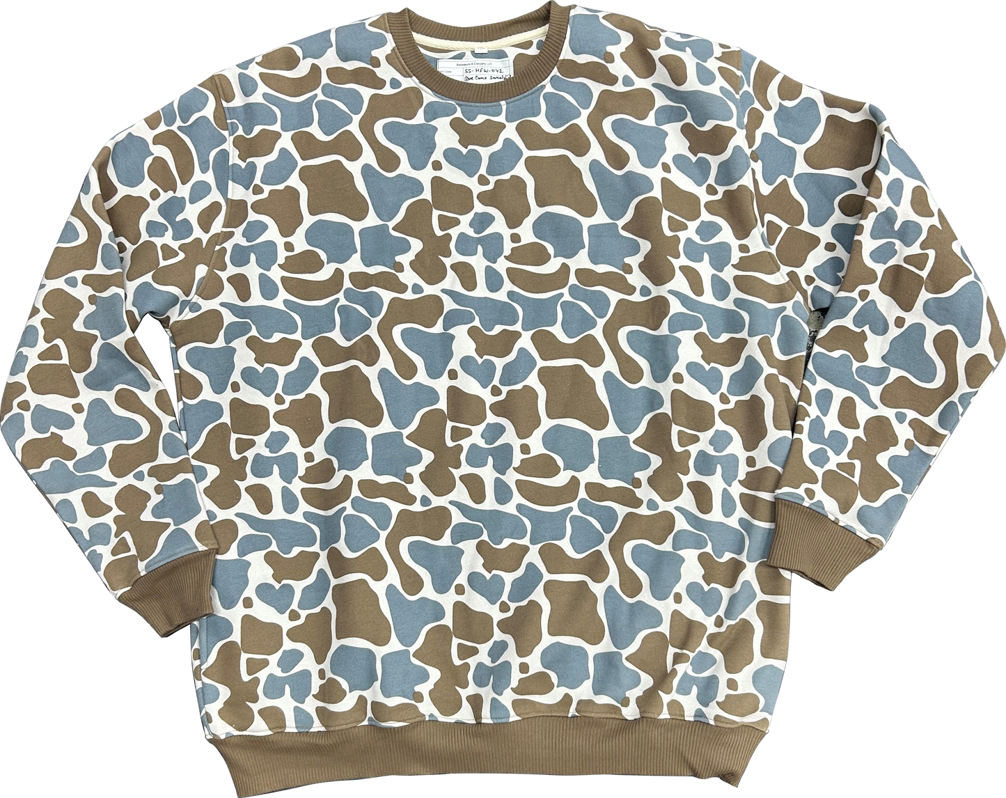 103 Blue Camo Crew - Embroidered Left Chest