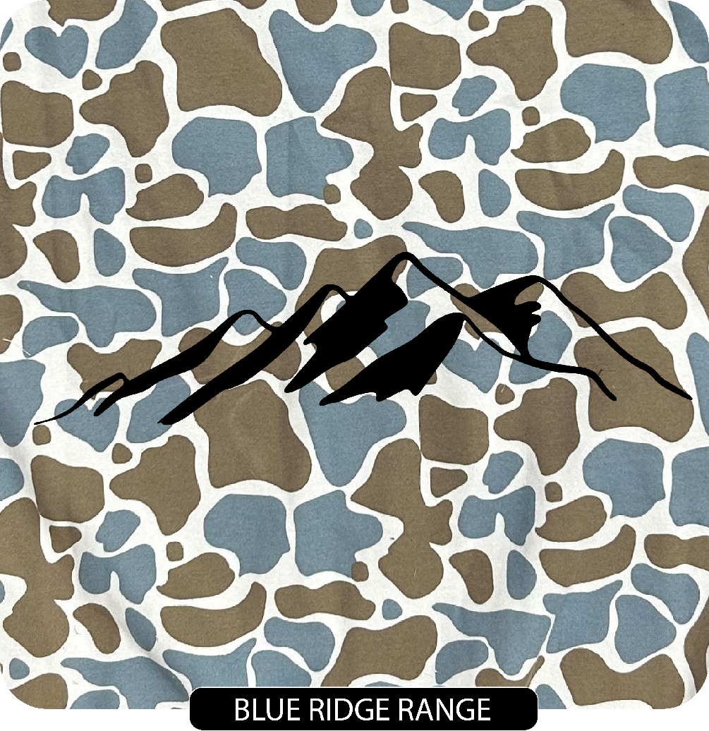 103 Blue Camo Crew - Embroidered Left Chest