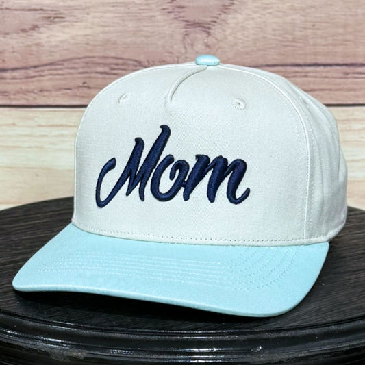 Mom 3D Puff Natural/Pastel Blue
