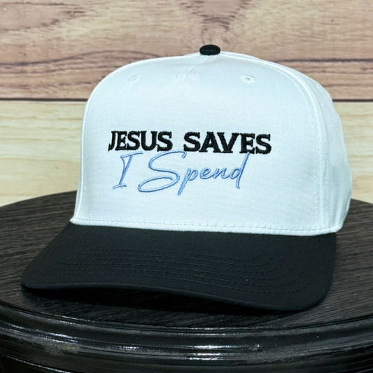 Jesus Saves I Spend White/Black