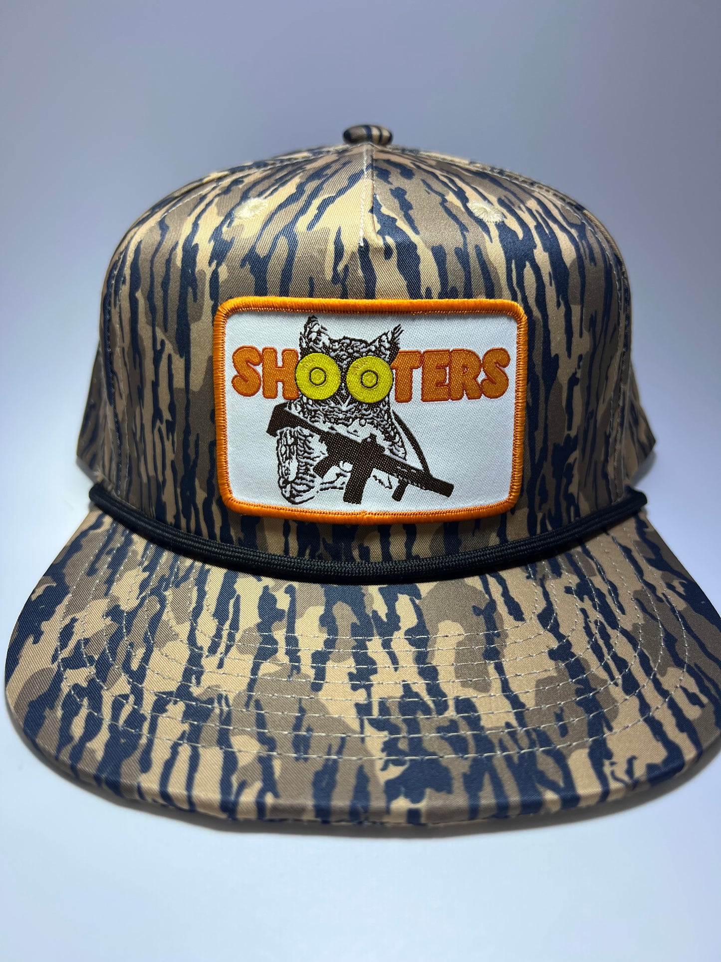 Shooters Sublimated Patch on a BL 5 Panel Performance Rope Hat