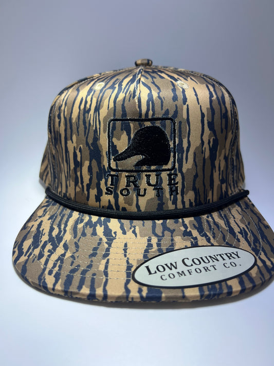 True South Square Duck Embroidery on a BL 5 Panel Riverbed Threads Performance Rope Hat