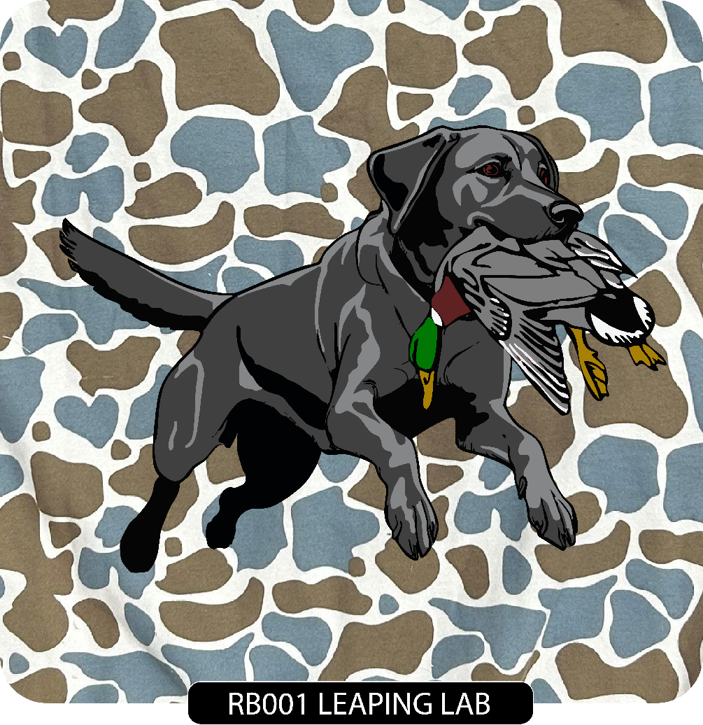 103 Blue Camo Crew - Embroidered Left Chest