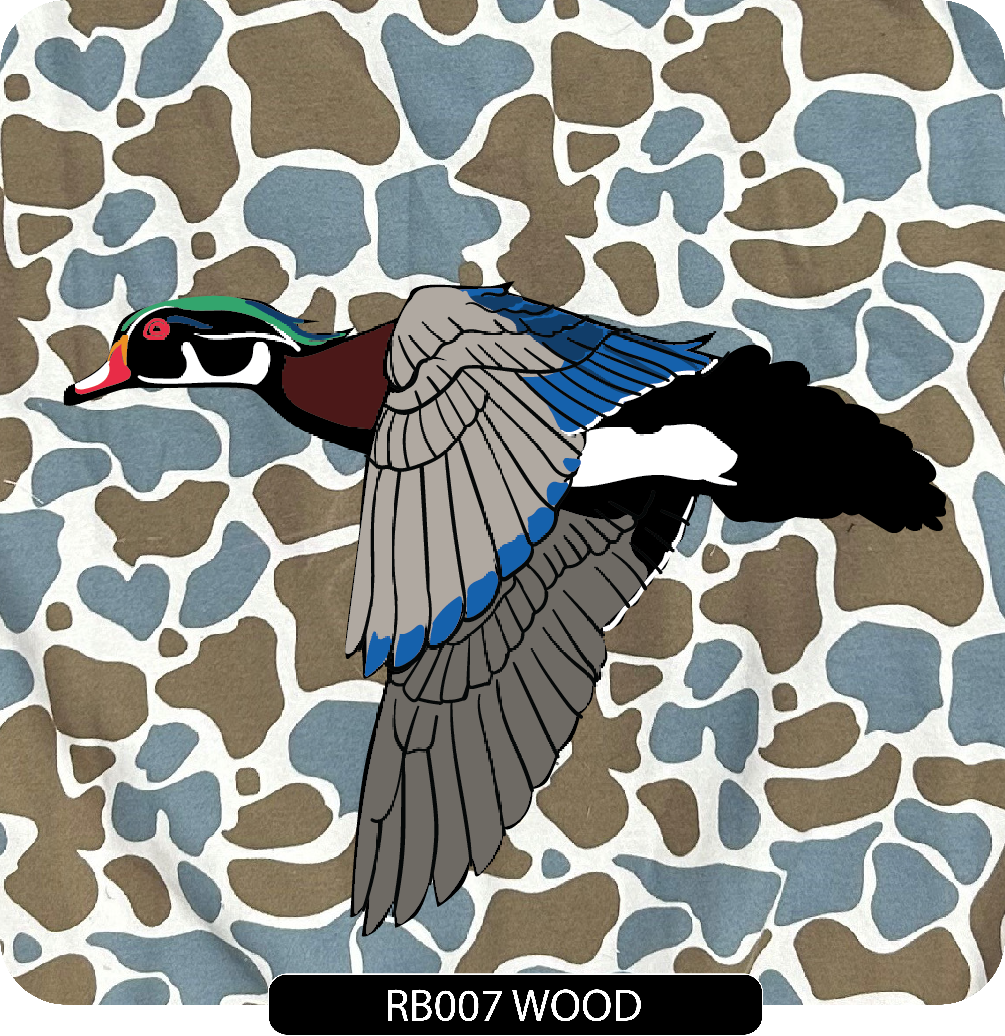 103 Blue Camo Crew - Embroidered Left Chest