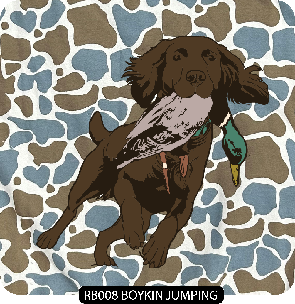 103 Blue Camo Crew - Embroidered Left Chest