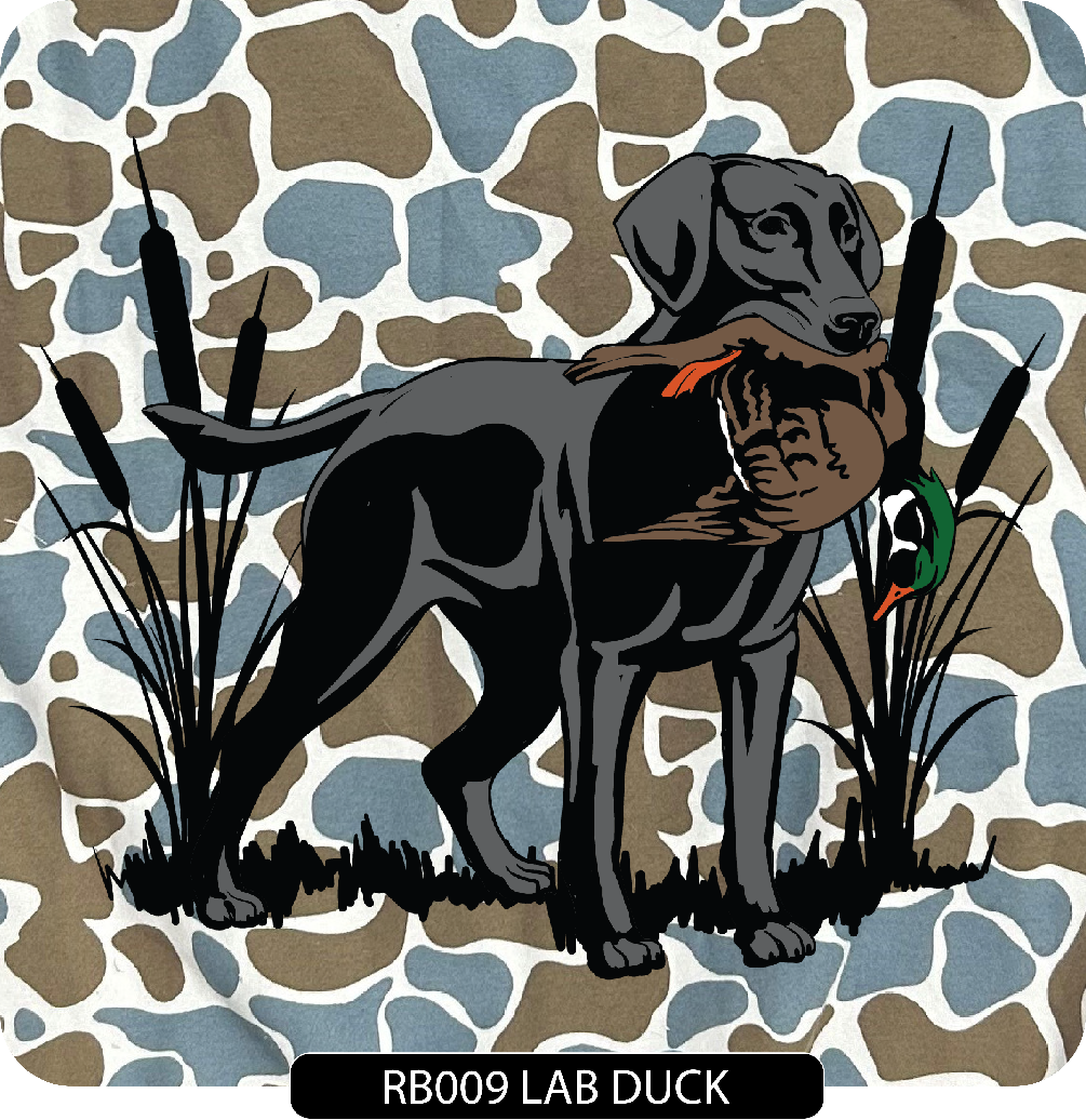 103 Blue Camo Crew - Embroidered Left Chest