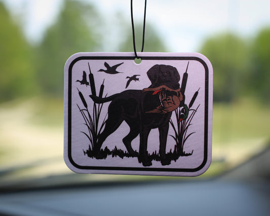 Car Air Freshener - Retriever Design - 2 pack Pine Scent