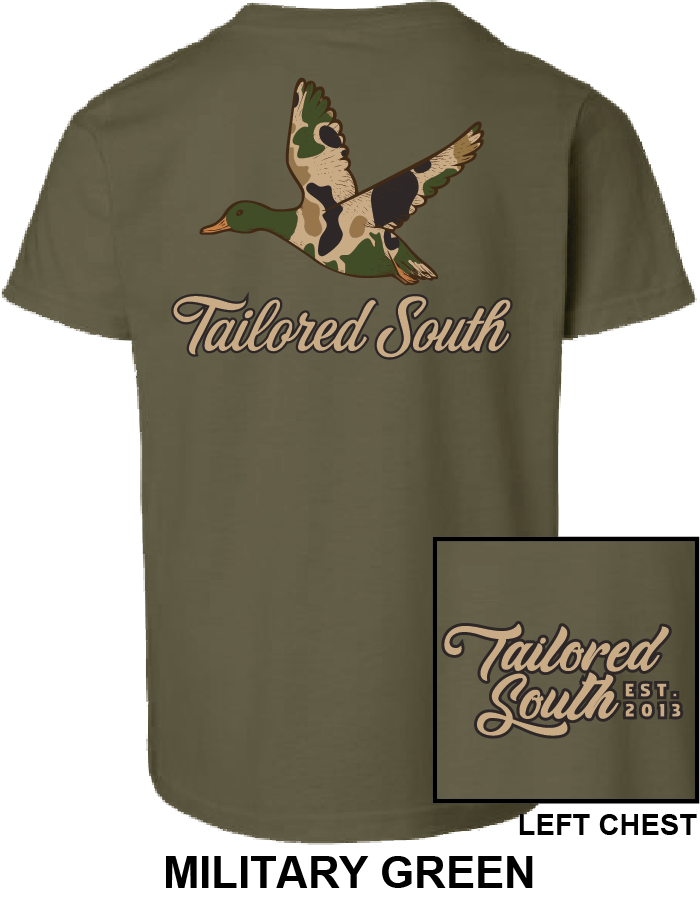 Youth Shirt - TS029Y - Camo Duck - Military Green