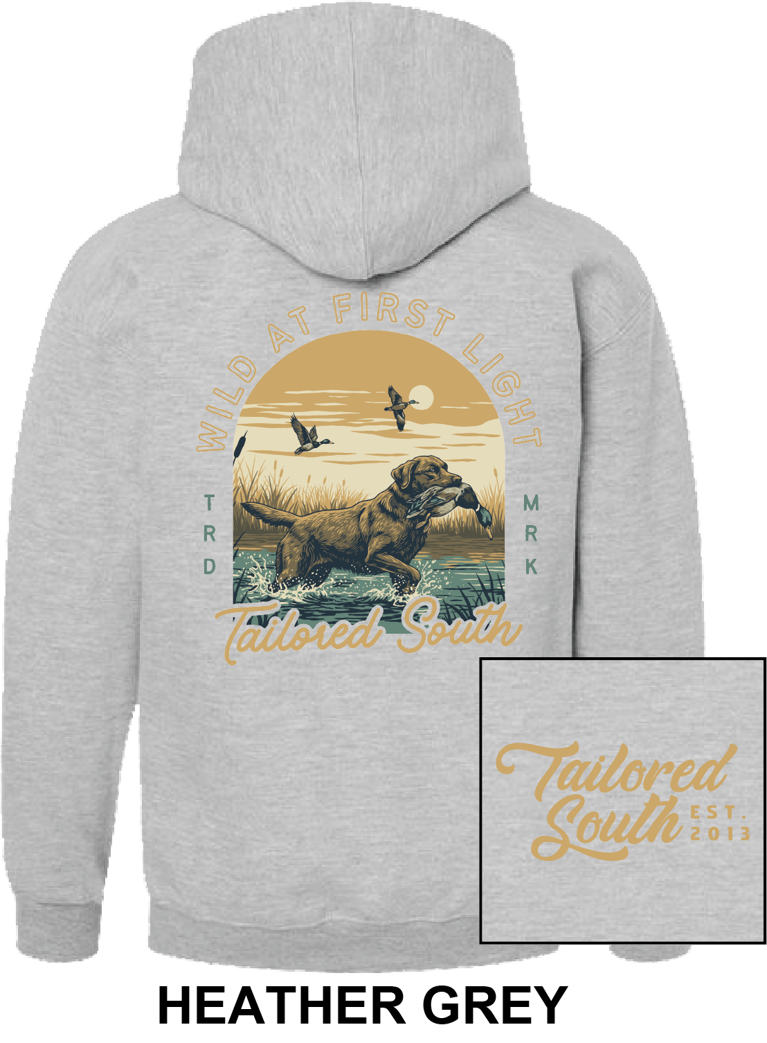 Youth Hoodie - TS032HY - Wild At First Light - Heather Grey Hoodie