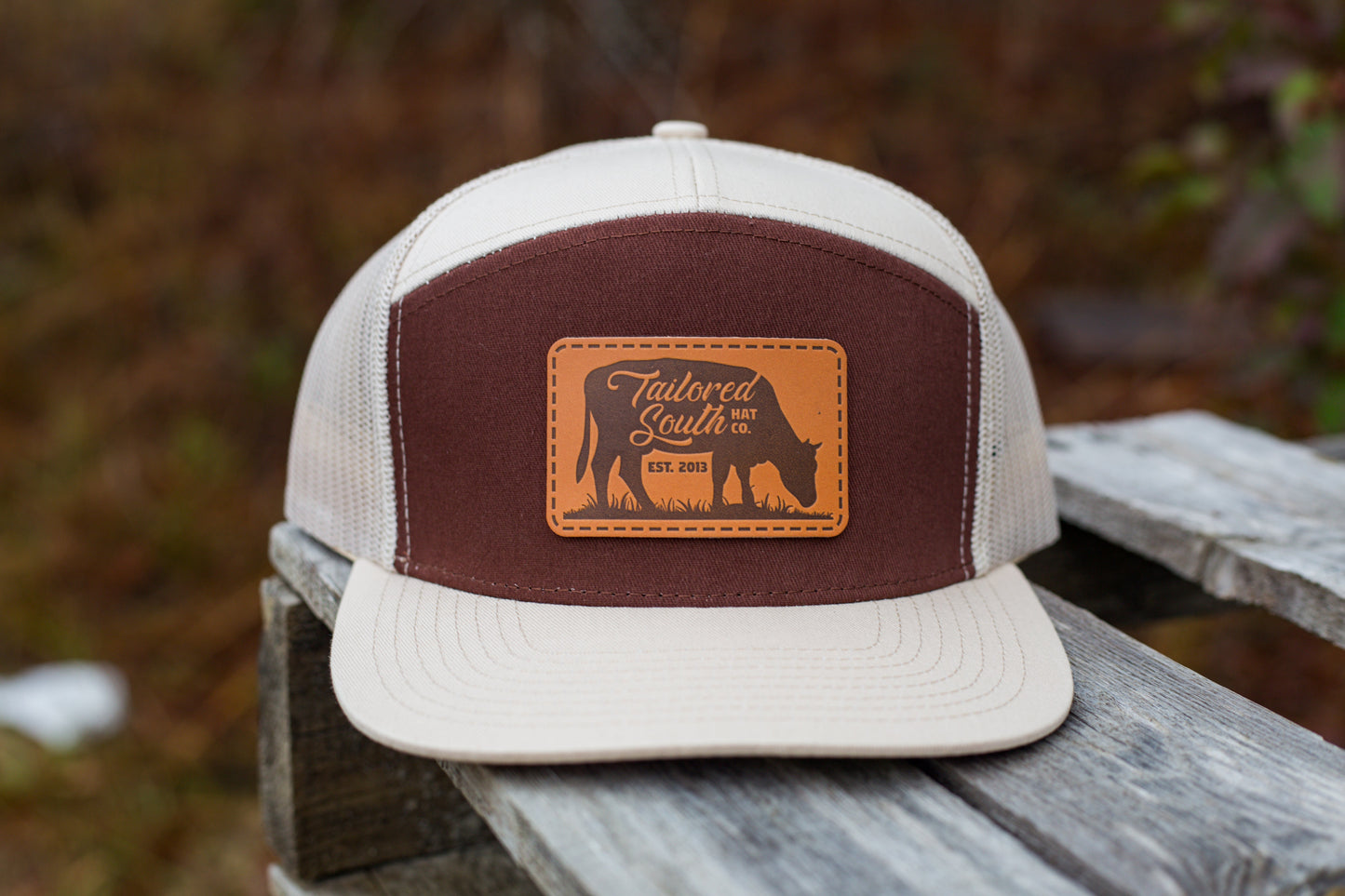 TS155 Cow Leather Patch 7p Tan/Brown/Tan