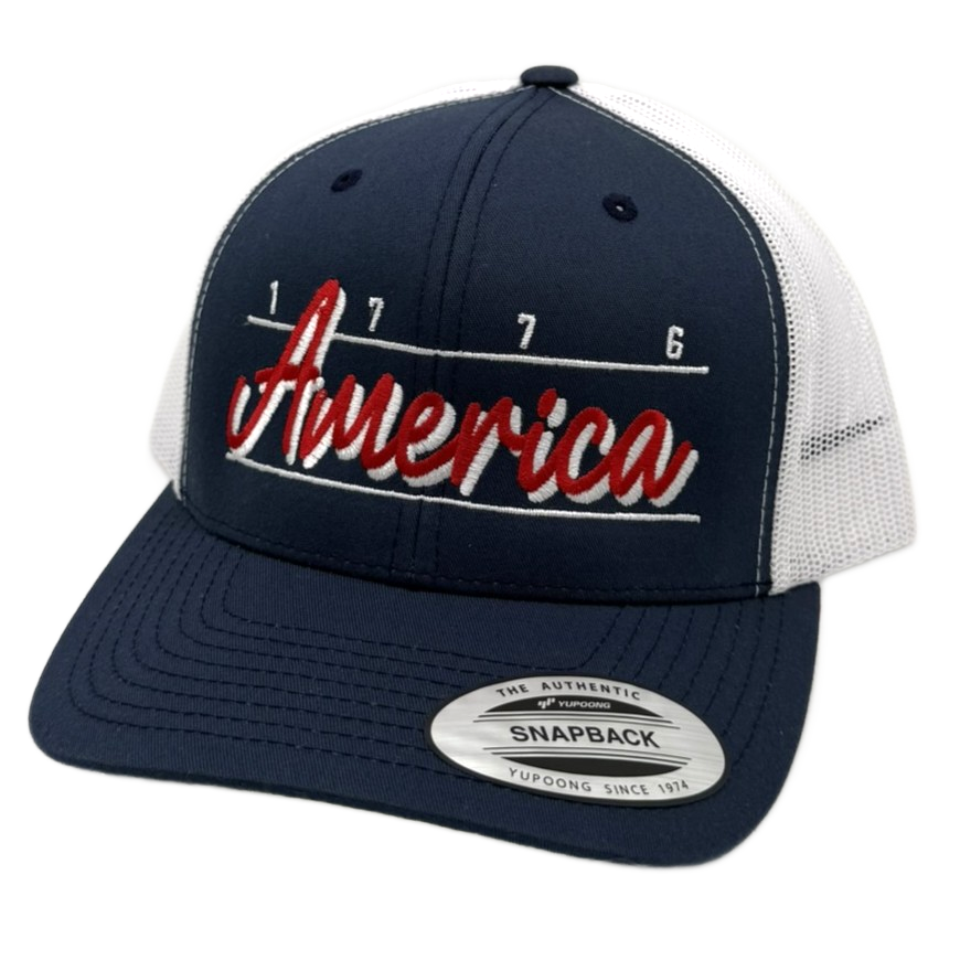 USA004E - Navy/White