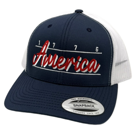 USA004E - Navy/White